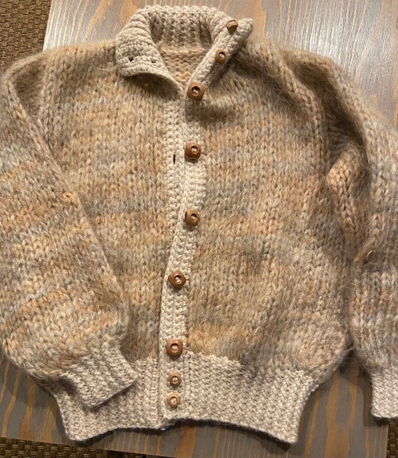 Ladies top oatmeal cardigan