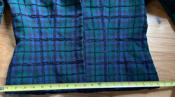 Ladies vintage Pendleton lined wool blazer. Green… - image 10