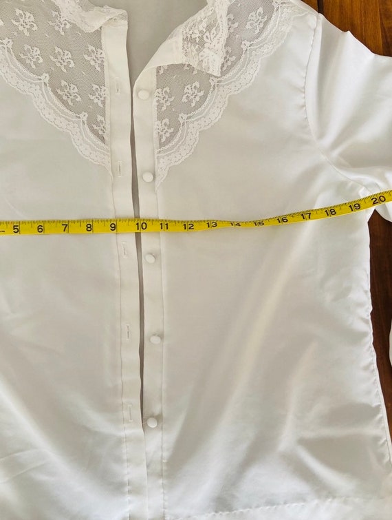 Private Line all polyester button front lacy long… - image 5