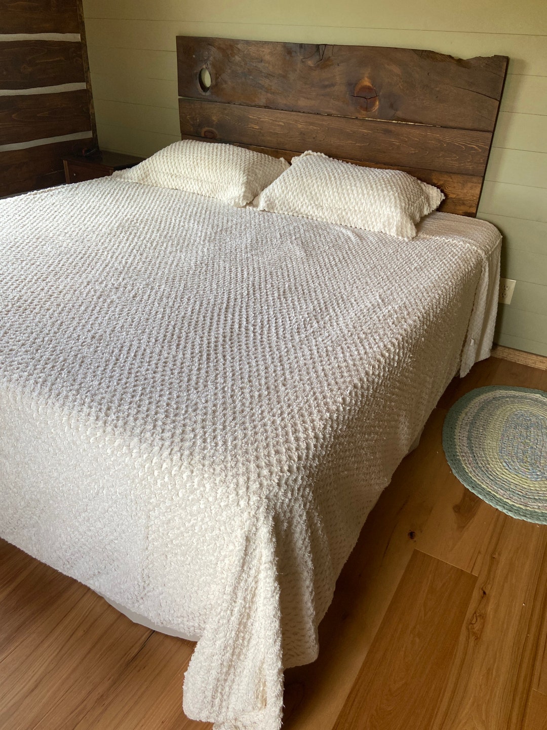 USA Made J C Penneys King Sized All Cotton Cream/ Ivory Etsy