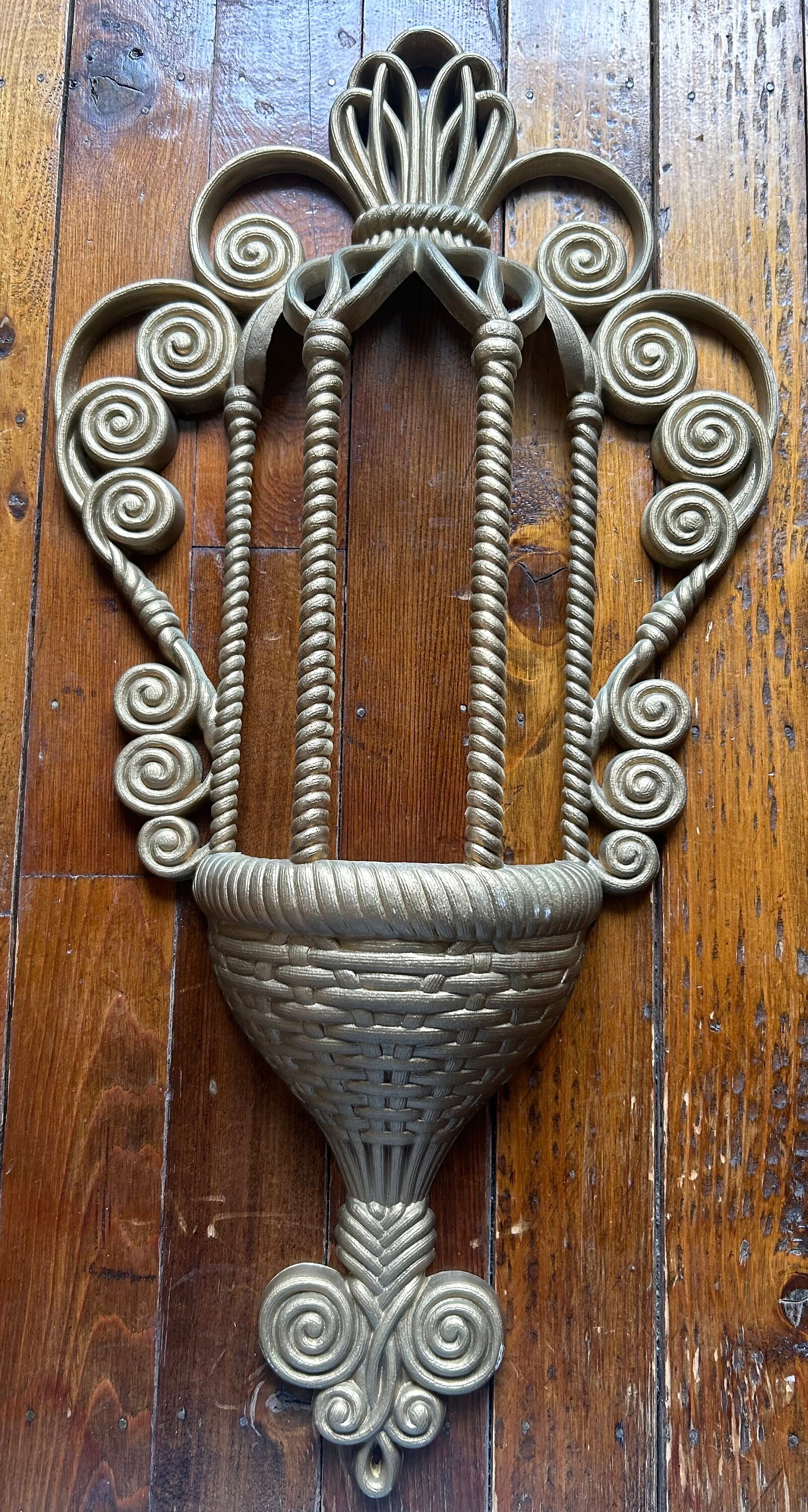 Burwood Products Golden Colored/hollywood Regency MCM Wall Decor