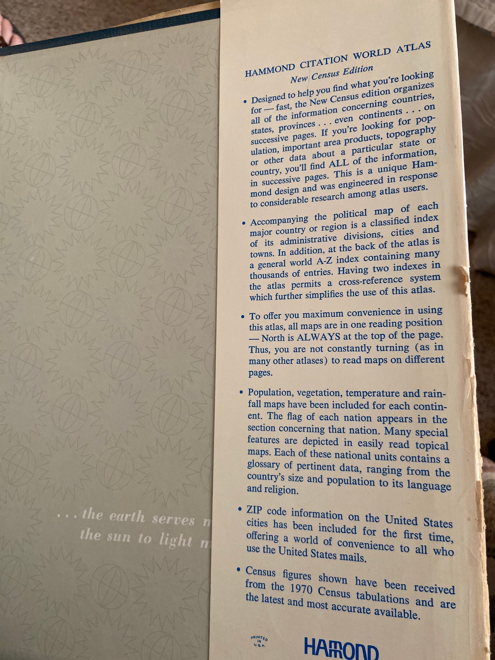 1976 Hammond Citation world map atlas Etsy