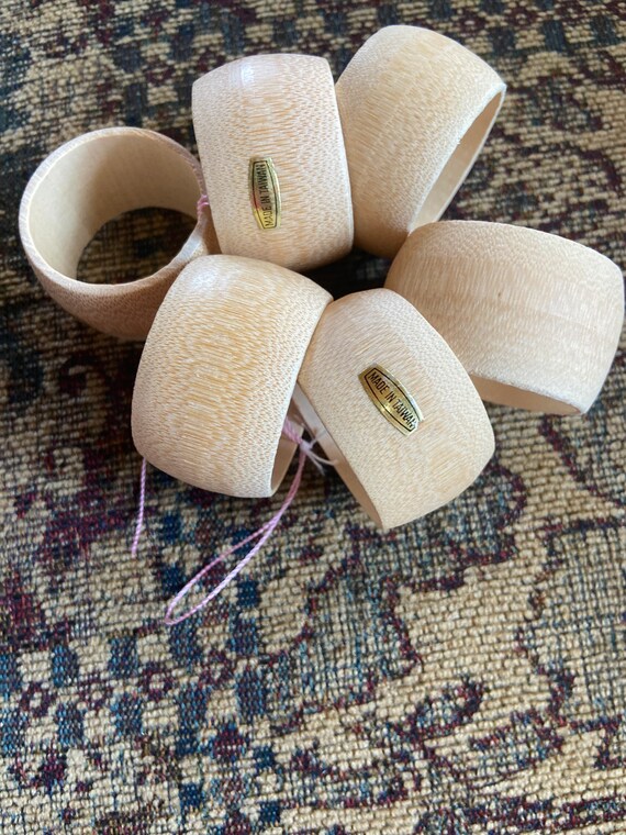 Taiwan Made Bamboo Napkin Rings Set of Six Etsy Australia