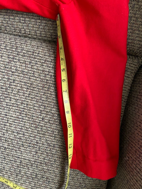 Christmas Red Pendleton wool blazer with button f… - image 9