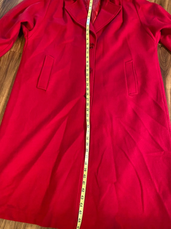 Vintage beautiful red wool Lady Suzette long coat… - image 10