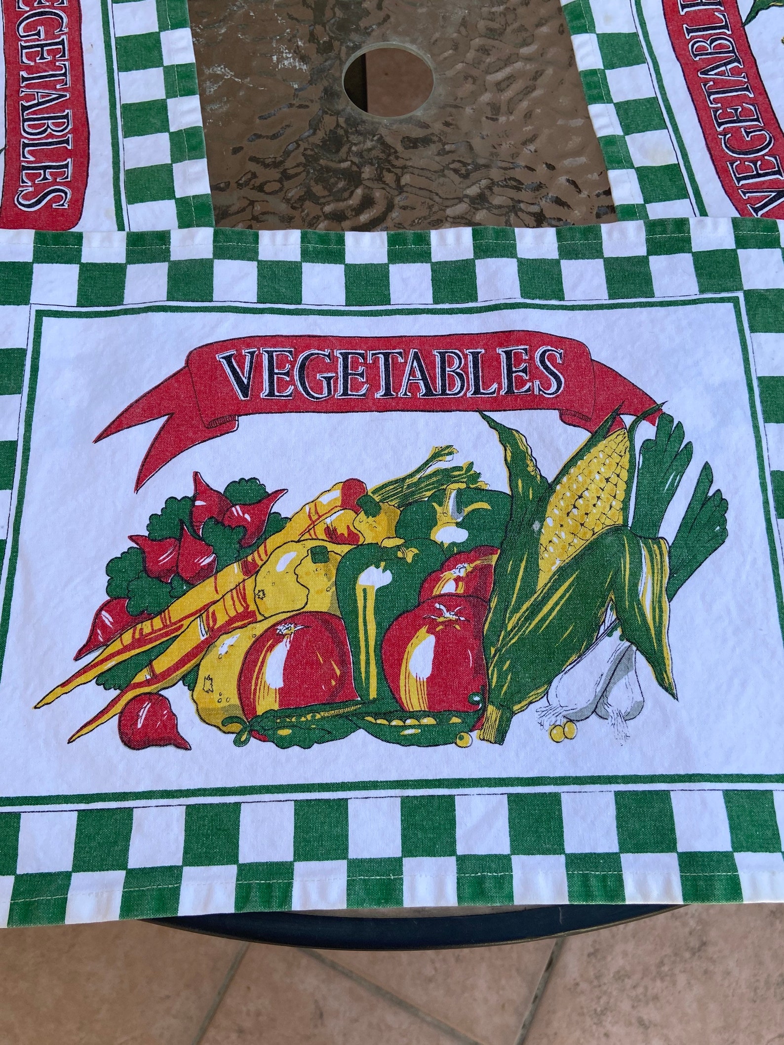 Set of four heavy cotton vegetables placemats Etsy