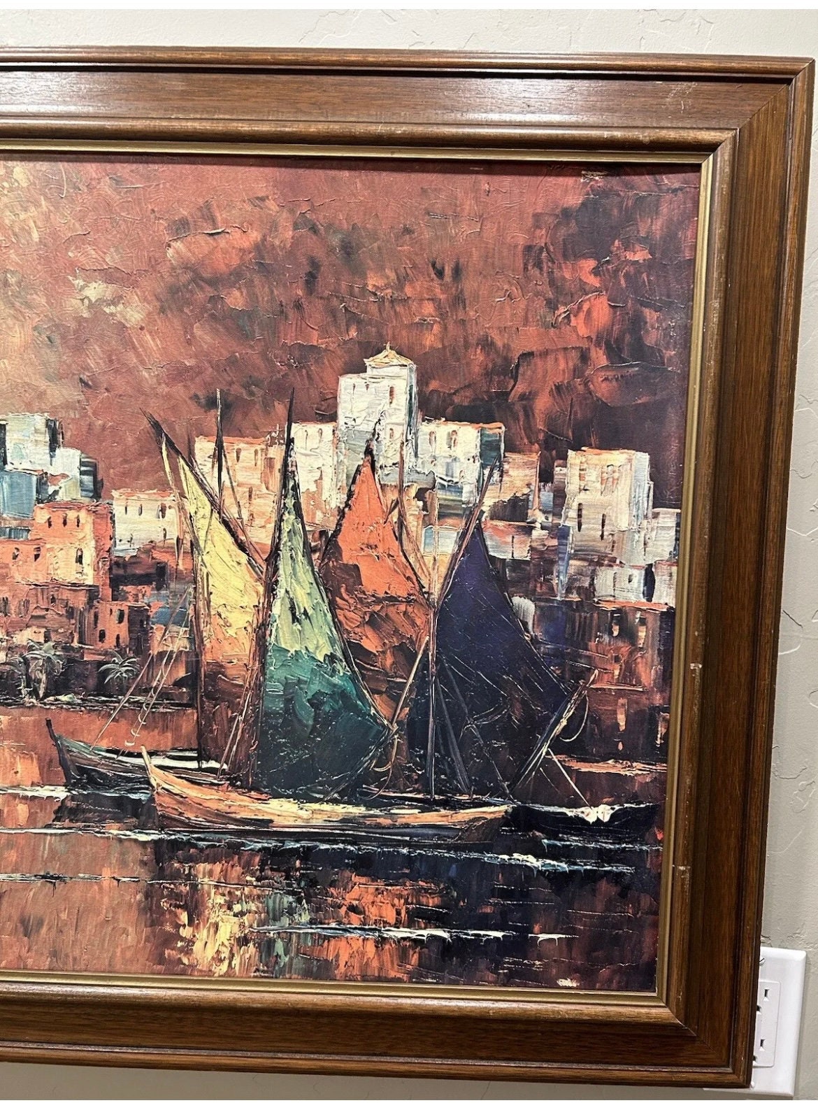 Harry Winkler “casablanca” Morocco MCM Print With Wooden Frame