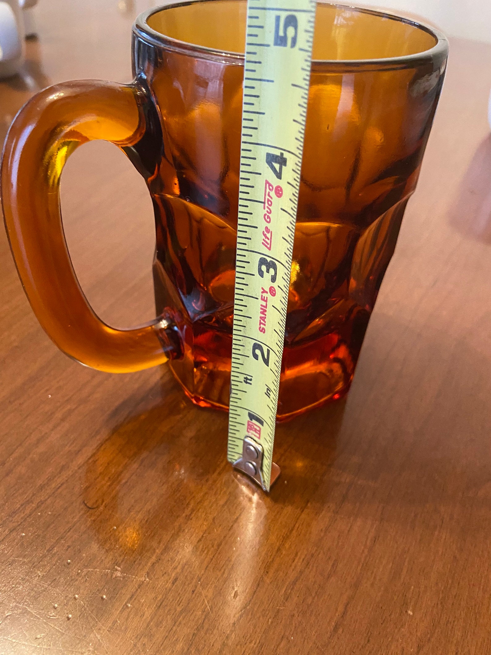 Rare Indiana Glass Amber Beer Mug/stein. 10 Ounces Etsy