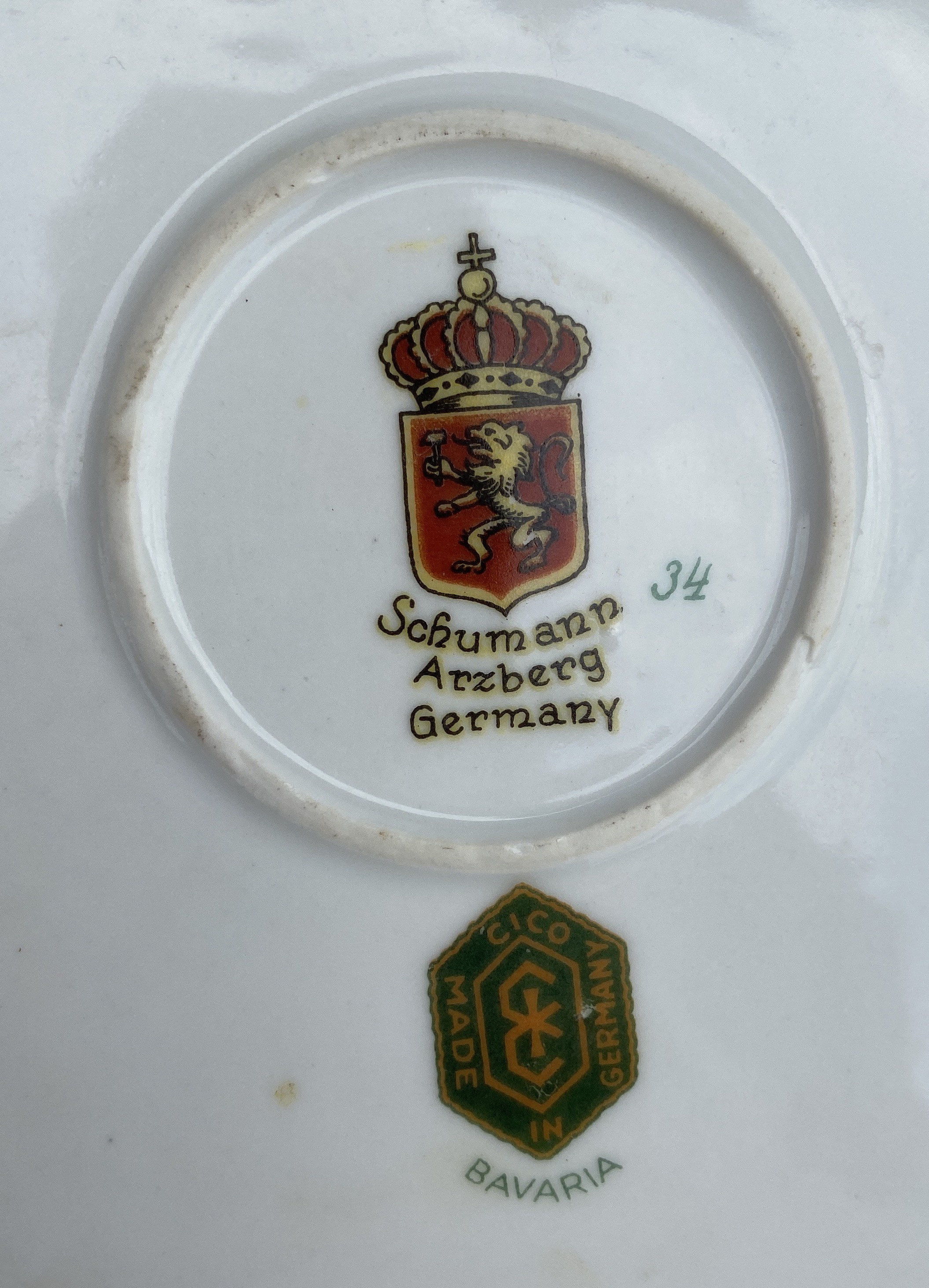 1930’s Germany Schumann Arzberg Bavaria Porcelain Wild Rose Cake Plate ...