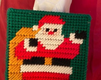 Jolly Santa Claus handmade tissue box cover