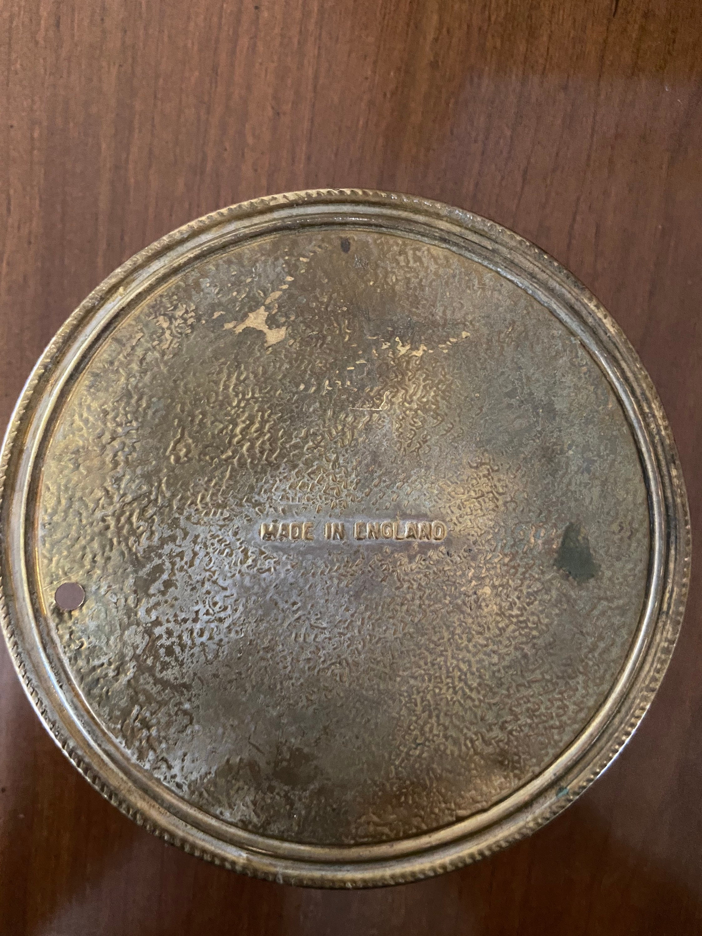 Old Patinaed Brass Fireplace Match Holder With Colonial Etsy