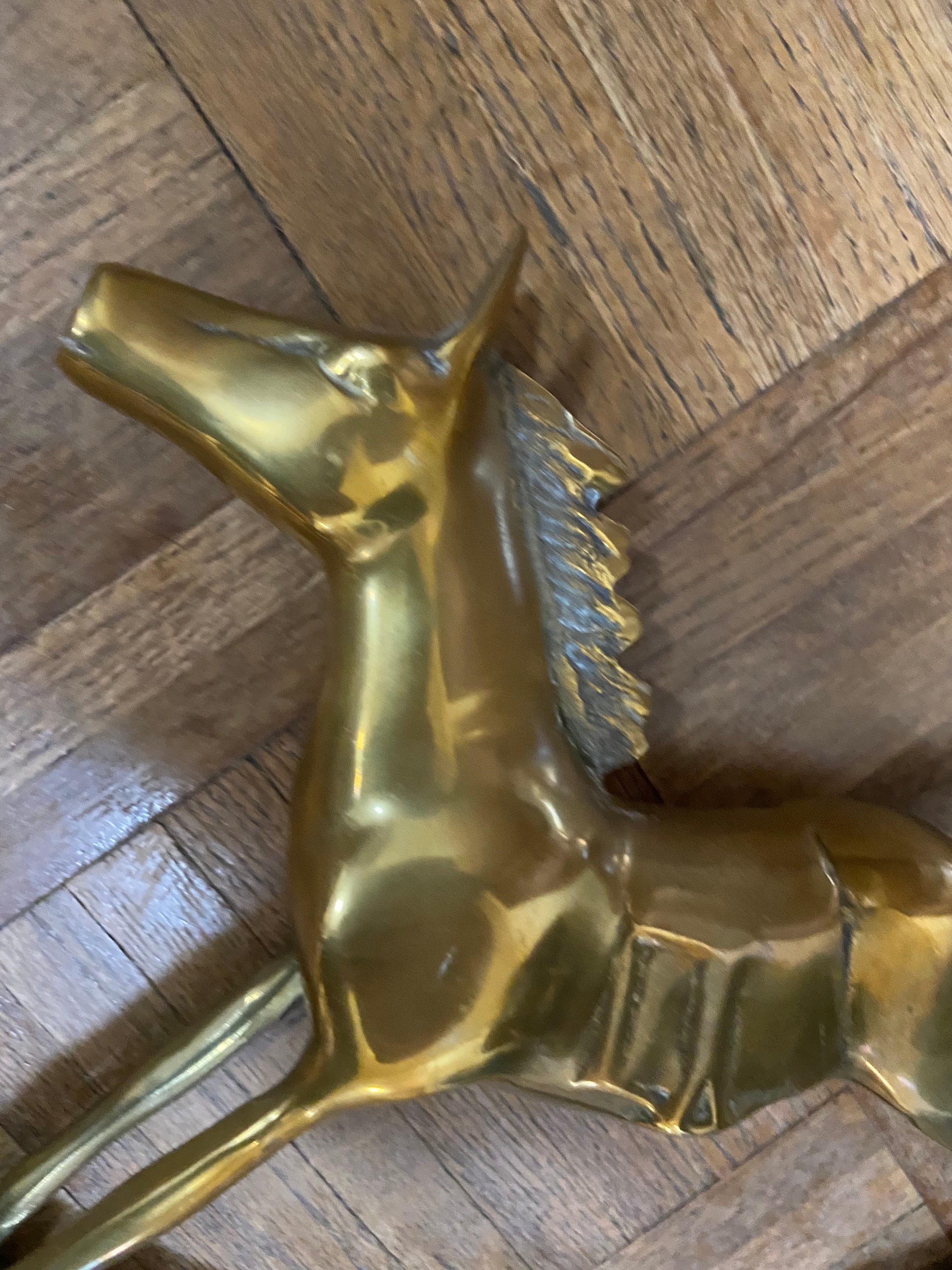 Vintage Brass Made in Korea Large Rocking Horse for the Etsy