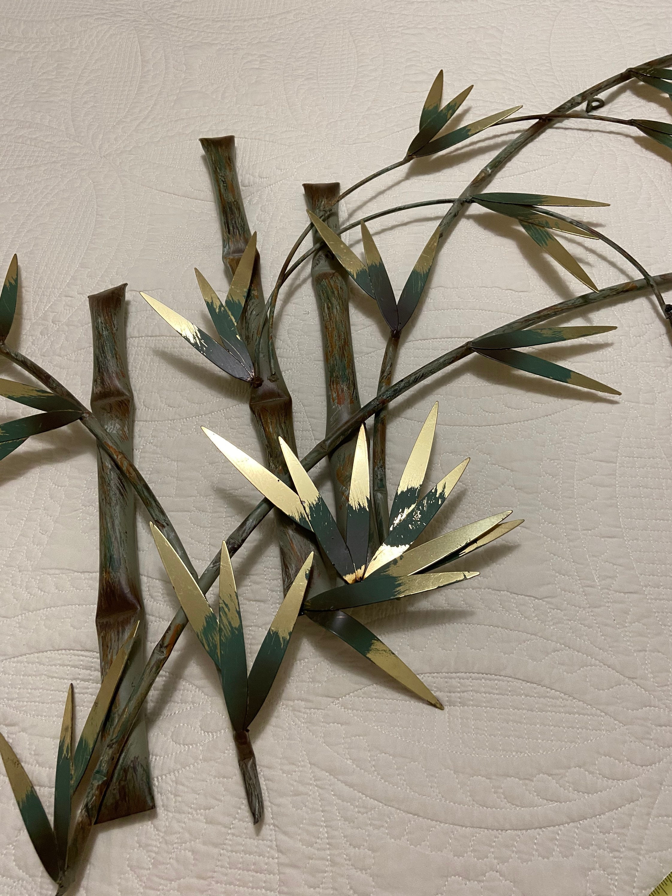 Vintage Metal Art Bamboo Jungle Wallhanging Etsy