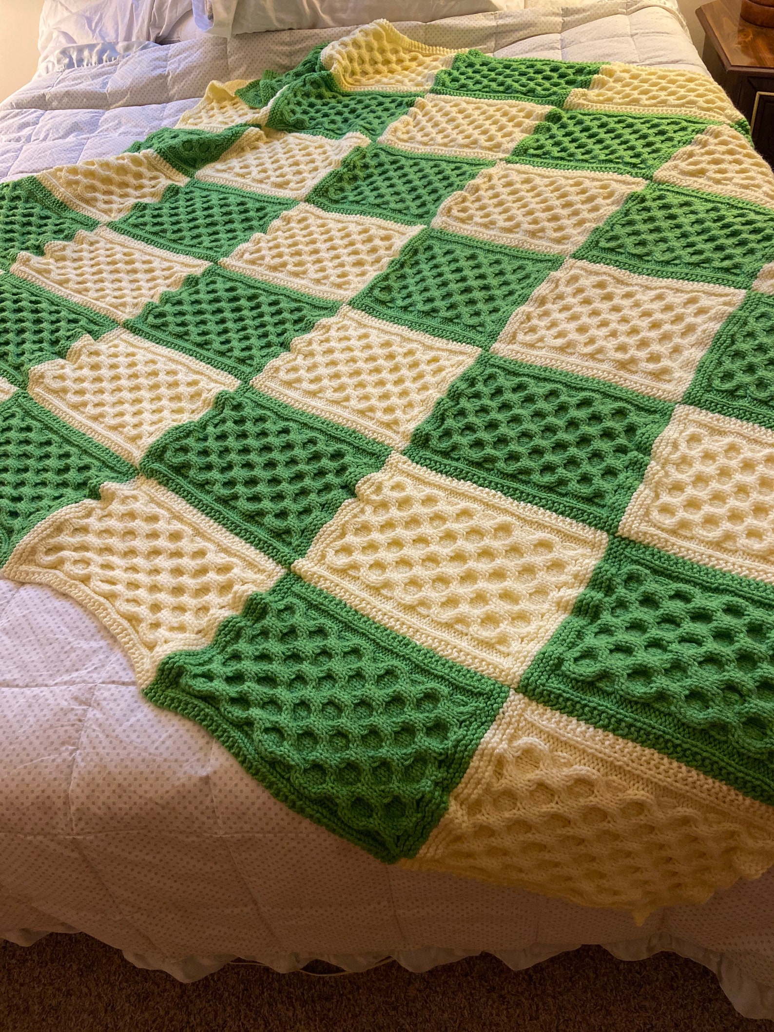 Beautiful handmade afghan/spread in beautiful stitches and Etsy