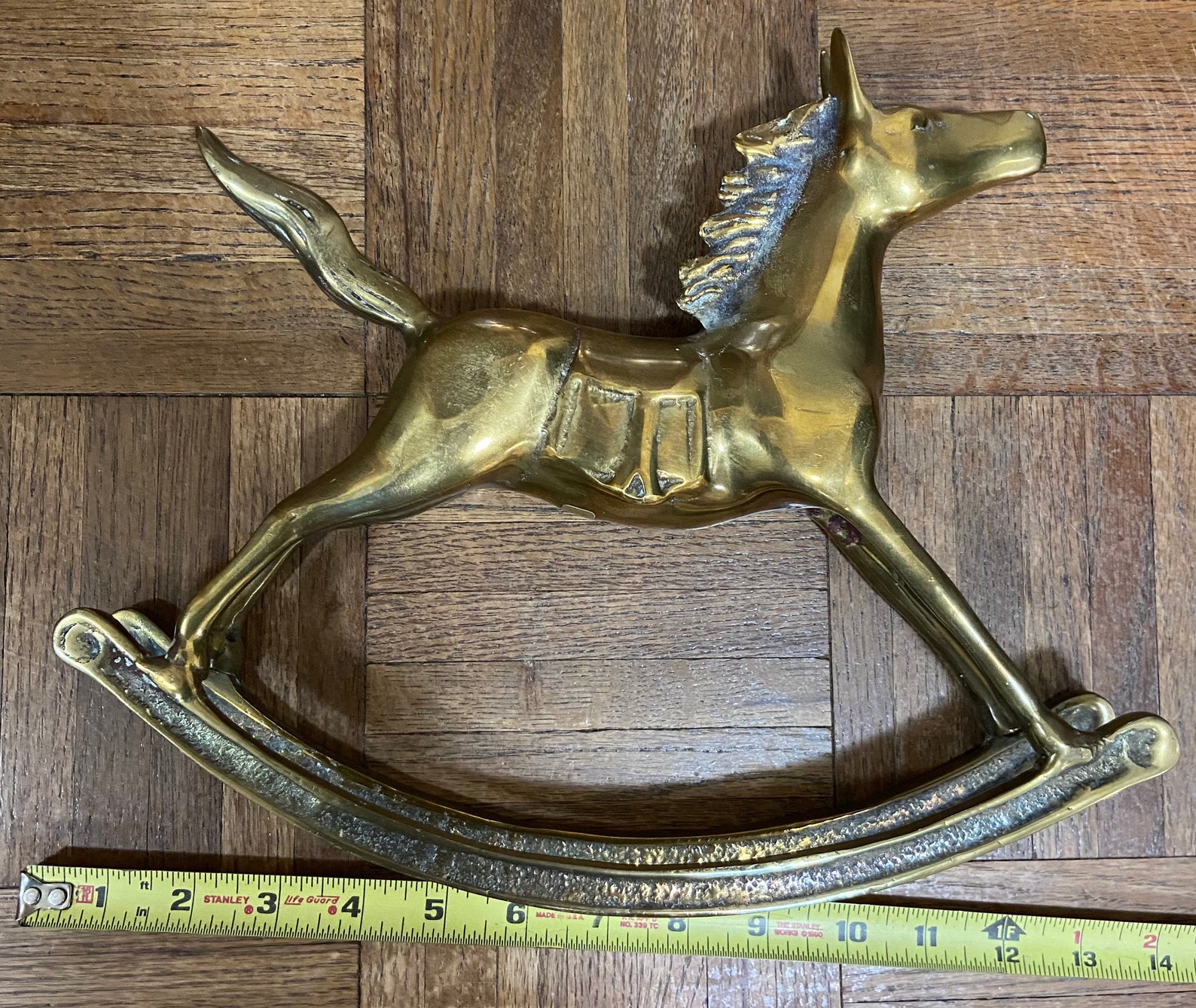 Vintage Brass Made in Korea Large Rocking Horse for the Etsy