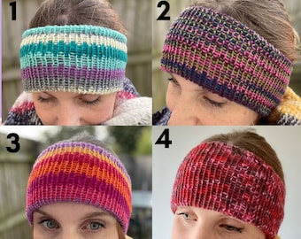 Ladies Headbands - Women’s ear warmers  - Knitted & Handmade -Men’s winter bands - boho headbands - sports headband - walking head gear