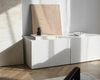 Strukturierte Gipskunst 50x50cm, Originales abstraktes 3D-Gemälde, Wabi-Sabi-Skulptur auf Leinwand, Moderne organische Wohndekoration (SRC #08)