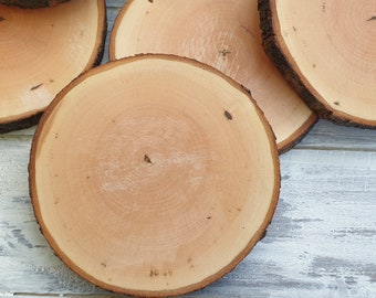 Natürliche runde Baumscheiben, 10,4 - 10,8 cm (4 "- 4,3 ") Naturholz-Baumscheiben, Holzuntersetzer, Holzscheiben für das Basteln, Bastelzweigscheiben