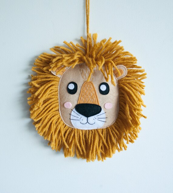 Lion head wall decoration lion nursery decor lion wall art Etsy