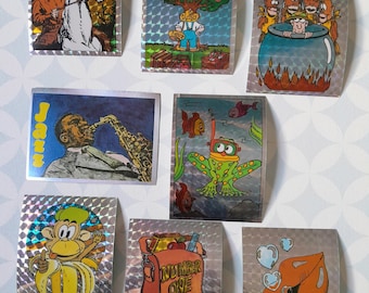 80s Vintage PANINI Prismatic glitter shiny sticker