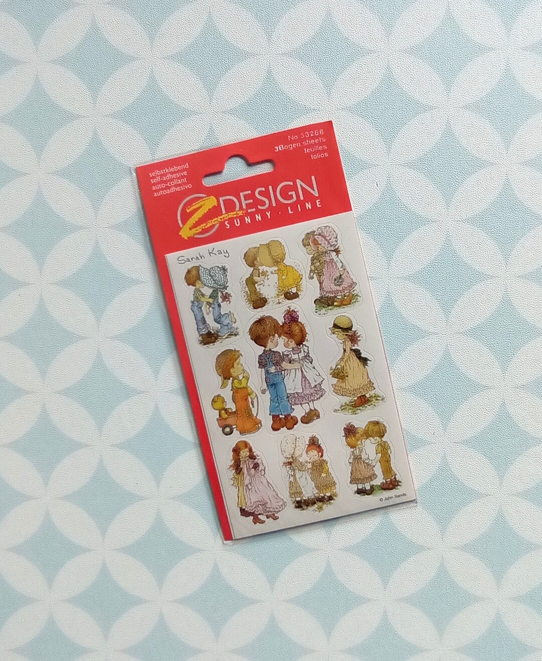 90s Vintage Z Design Sunny Line Sarah Kay Set of 18 Stickers - Etsy