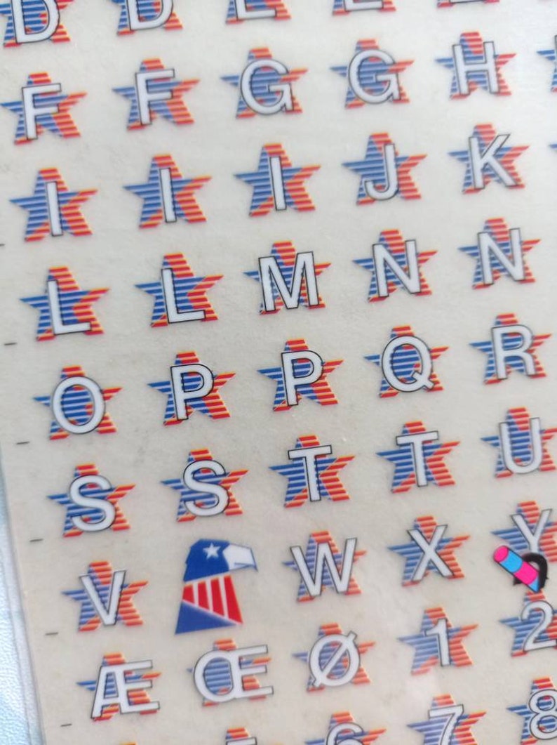 80s Vintage Conté Rub on Lettering Transfers Decalcomanies Pressers ...