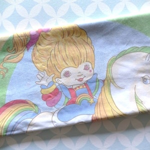 Funda de cojín de algodón Rainbow Brite de Hallmark Cards, años 80, vintage de 1983