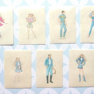 80s Vintage Mattel Panini 1989 Stickers for the album insert