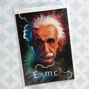 Karta obrazkowa i koperta z lat 80. Albert Einstein „Einstein” autorstwa Steve'a Gulbisa, nowa zapieczętowana