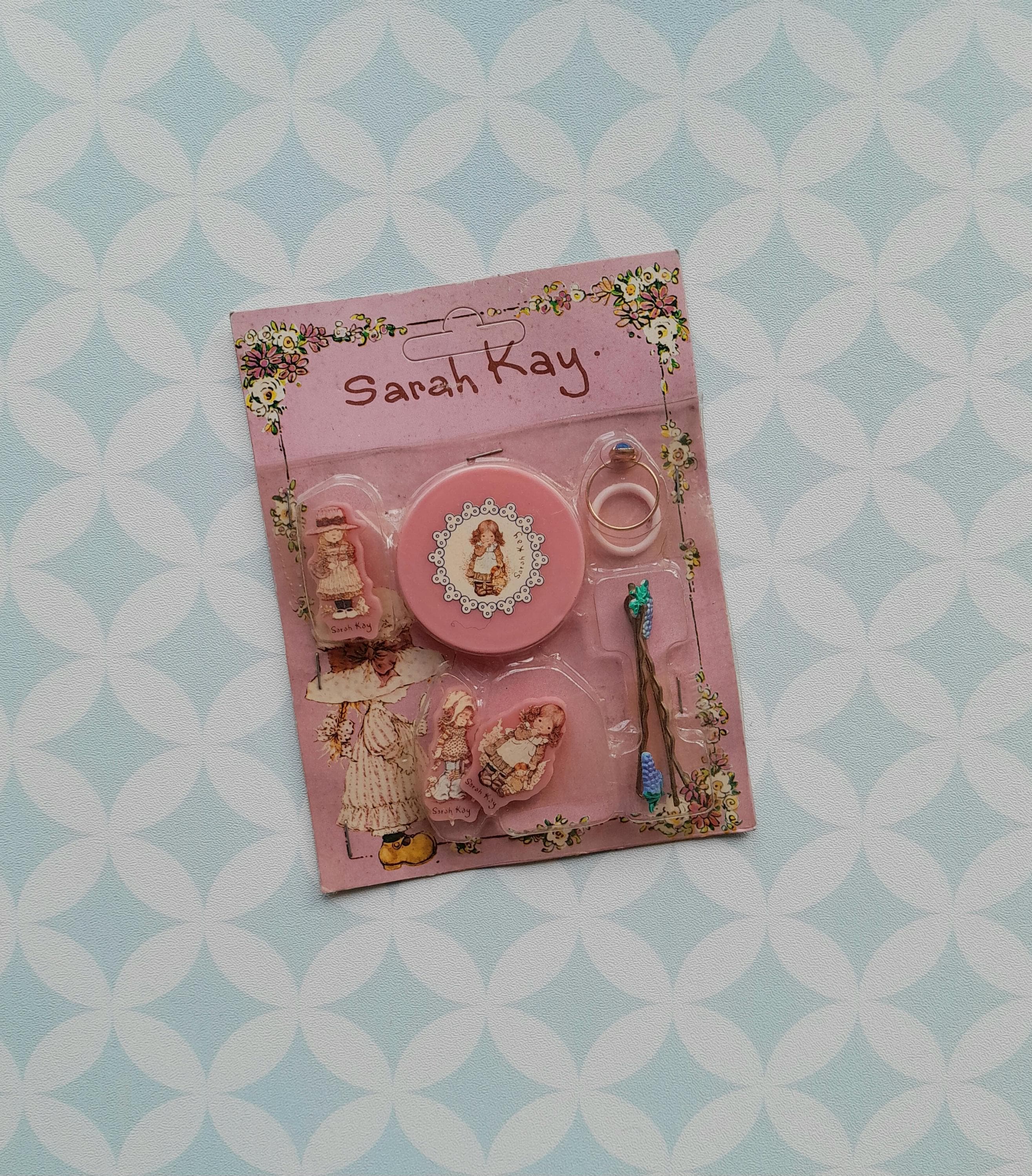 80s Vintage Sarah Kay assortment of jewelry and hair clips