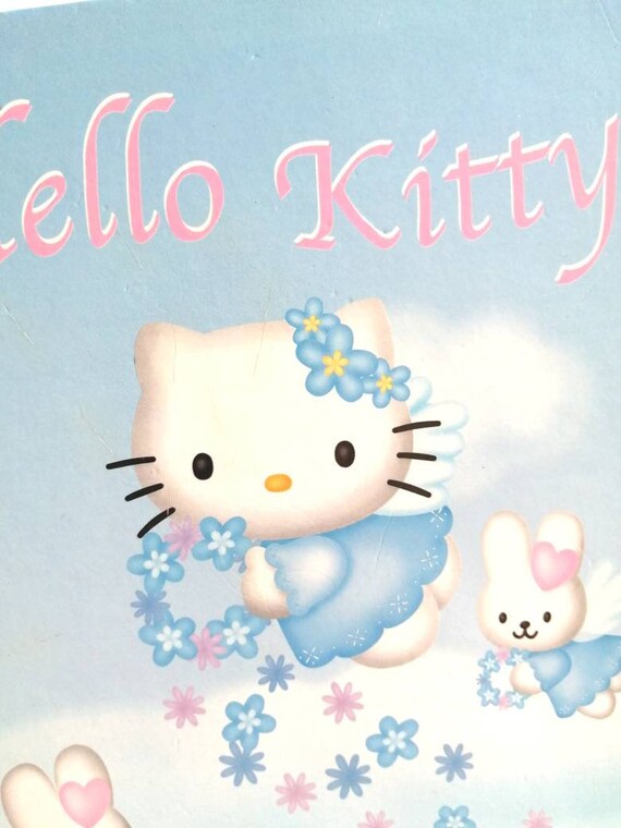 送料無料 店舗 Vintage Sanrio 2003 Hello Kitty Angel Stationery Box for タオル・ハンカチ