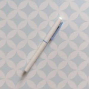 80s Vintage Waterman White and Light Blue Plastic Fountain Pen