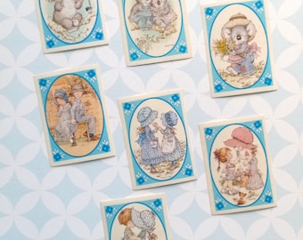 Adesivos vintage dos anos 90 Sarah Kay John Sands Saudações Stickline para escolher o número E9 E10 E11 E12 E14 E15 E16