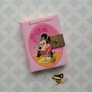 Diario de Minnie de Disney, cuaderno secreto vintage de Michel Oks de los años 80 con candado y llaves