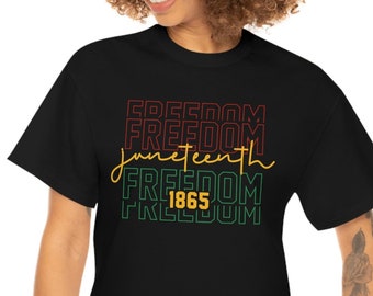 Juneteenth Unisex Cotton Tshirt| Juneteenth Shirt| African American Independence Day| Freeish| Black History Shirt| 1865 Tank tops for Women