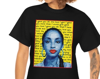 Sade Helen Adu Tshirt, Sade Adu Vintage Style T-shirt, Sade Singer