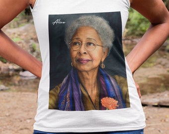 Alice Walker Tribute Women's Ideal Racerback Tank top| Black History| Activist| Vintage shirt| Gifts For Her| African American Novelist Poet