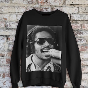 Stevie Wonder Crewneck Sweatshirt| Stevie Wonder Shirt|  Motown Sweatshirt| Soul Music| African American| Black Men| Gift for Music Fan