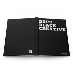 Dope Black Kreatives Personalisiertes Hardcover Journal Matte| Benutzerdefiniertes Notizbuch | Afroamerikanische Geschenke | Geschenk für Ihn | Geschenk für sie | Schwarz besessen Bild 6