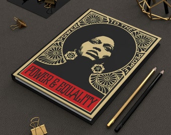 Angela Davis 1971 Poster Hardcover Journal Matte| Custom Notebook| African American Gifts| Gifts For Her| Black Panther| Activist Journal