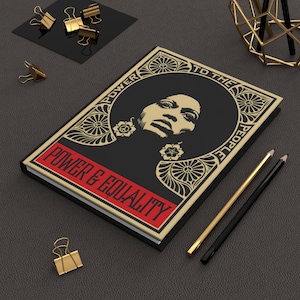 Poster Angela Davis 1971 Carnet cartonné | Carnet de notes personnalisé| Cadeaux afro-américains| Cadeaux pour elle| Panthère noire| Journal d'activiste