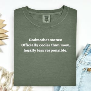 Godmother T-Shirt, Godmama Proposal Gift, Godparent Tee, God mother, Godmom Shirt, Funny, Birthday, Christmas For Her, Baptism, Gift For Her