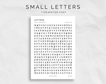 Mini Typewriter Font Alphabet Stickers: Journal Planner Stickers