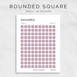 Stickers 5 mm kleine afgeronde vierkante stippen, Bullet Journal-stickers, plannerstickers, mini-checkliststip, transparant rond vierkant stickervel