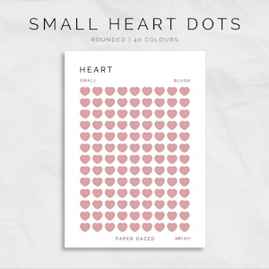 Petits autocollants coeurs arrondis de 5 mm, autocollants transparents pour carnet de notes, autocollants pour agenda, mini liste de contrôle, petits autocollants pour agenda de la Saint-Valentin