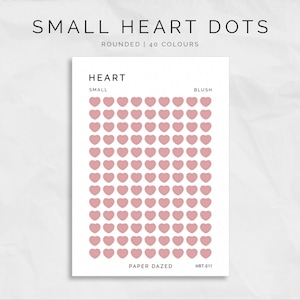 Heart Sticker Red Heart Sticker Mini Heart Stickers Set 