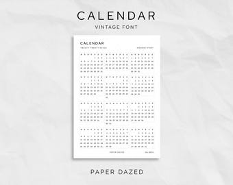 2027 Calendar Stickers: Transparent Matte Planner Stickers