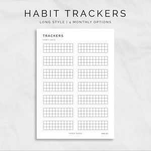 Small] Habit Tracker (Monthly Calendar)*Rubber Stamp(New Rootstock