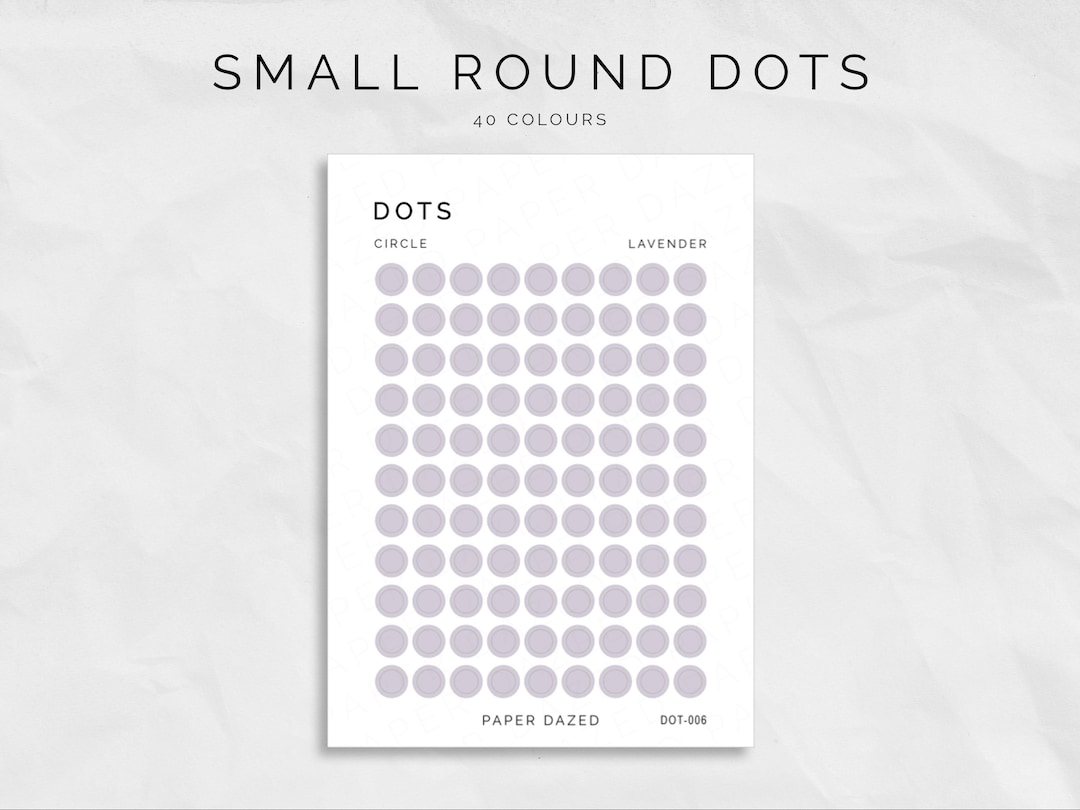5mm Small Circle Stickers | Dot Stickers, Stickers for Bullet Journal ...