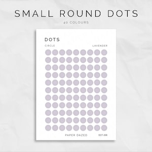 5mm Small Circle Stickers | Dot Stickers, Stickers for Bullet Journal and Planners, Translucent Stickers, Mini Dots, Nano Circle Stickers